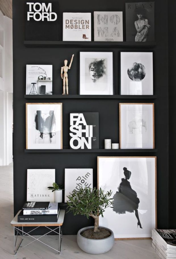 Decoración sobre un fondo negro