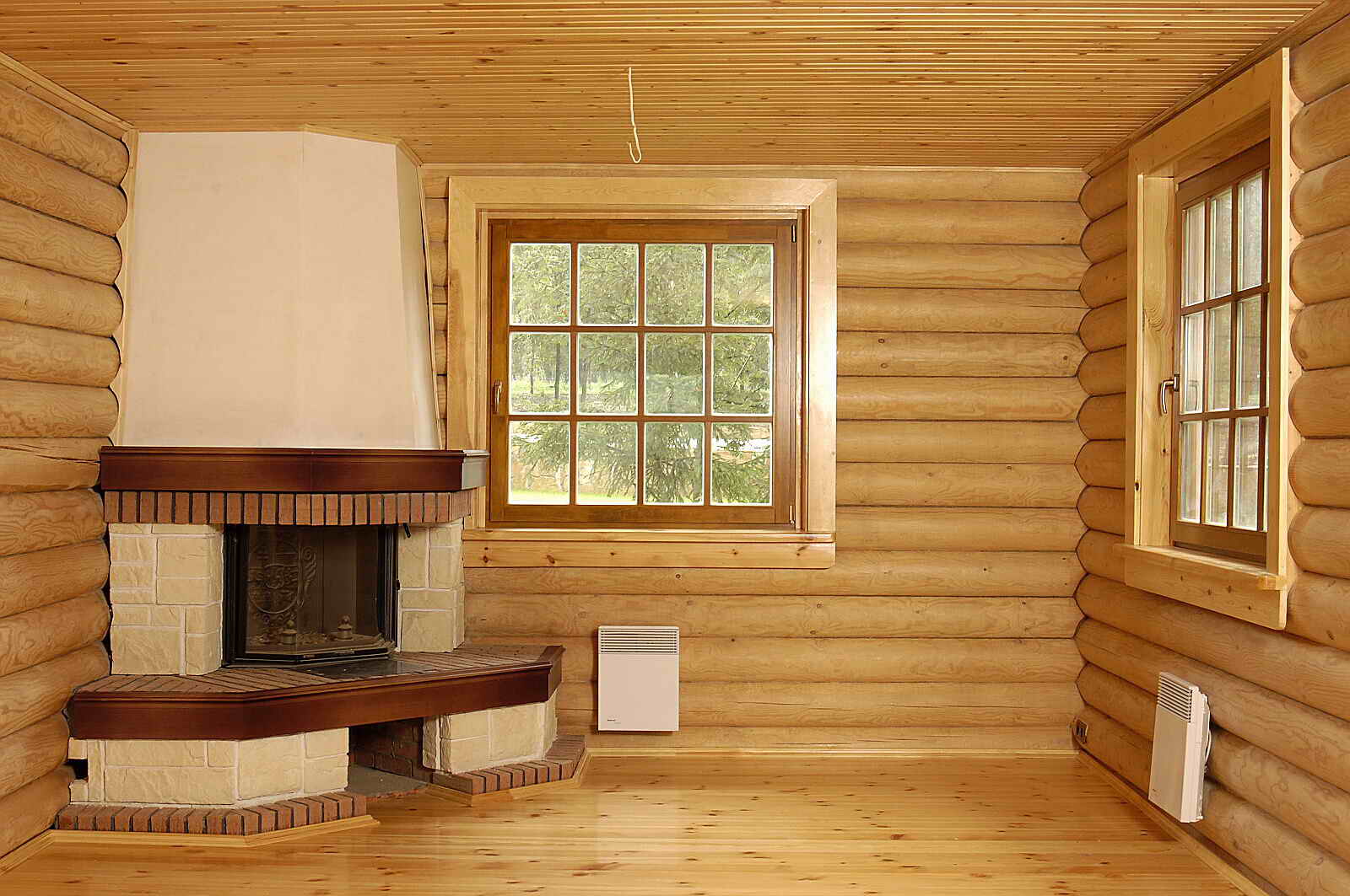 medinis namas su kampiniu židiniu