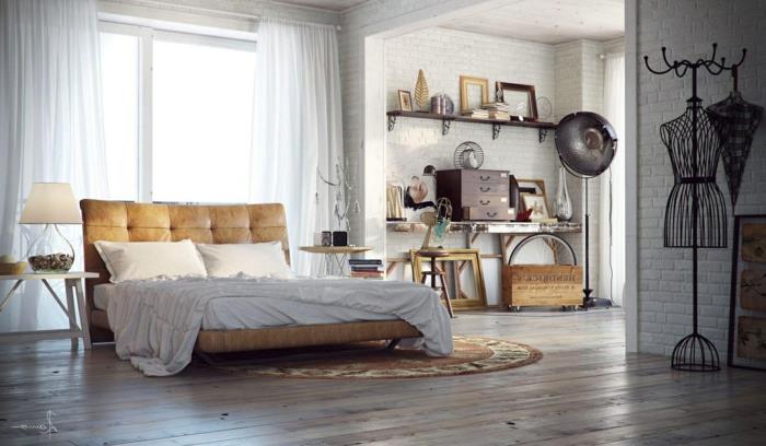 endüstriyel-tarz-mobilya-yaratıcı-yatak odası-fikri