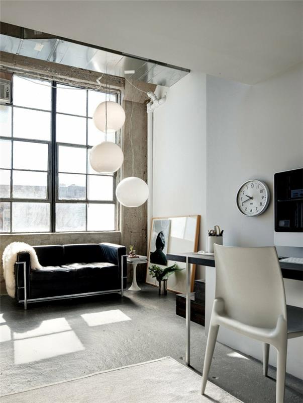 endüstriyel-tarzı-mobilya-yaratıcı-fikir-oturma odası-deri-kanepe