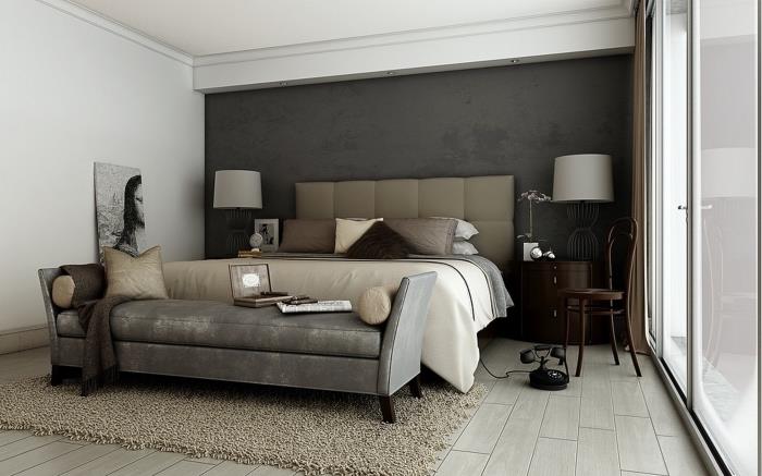 yetişkin bir yatak odasında toprak renkleri modern ve lüks tasarım mobilyalarla nasıl birleştirilir
