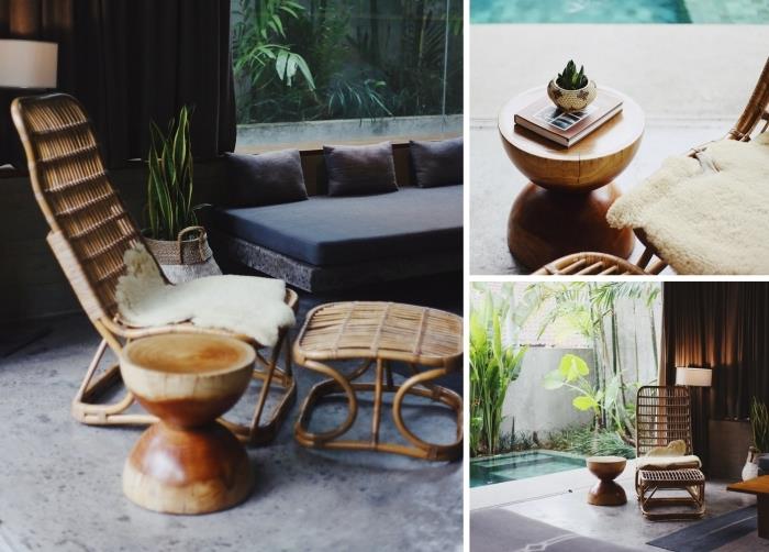 notranje oblikovanje notranja oprema s pohištvenim priborom iz ratana slamnata juta bambusov poletni dekor boemski trend predmeti v tropskem slogu