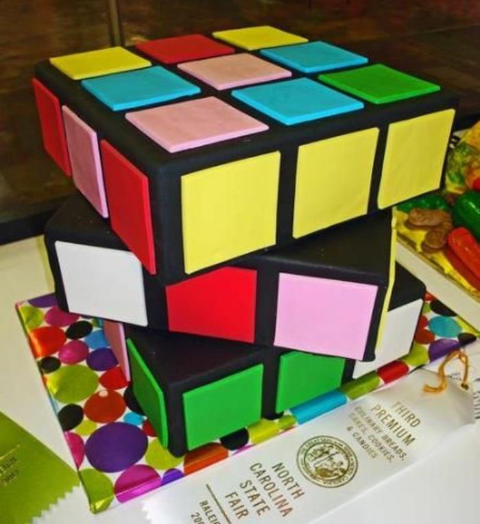 Rubik Küp Doğum Günü Pastası Fikirleri