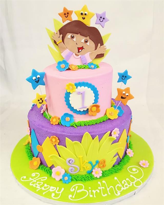 2 -letne rojstnodnevne torte za otroke torte in tortni recepti za otroke dora explorer kul ideja 1 leto