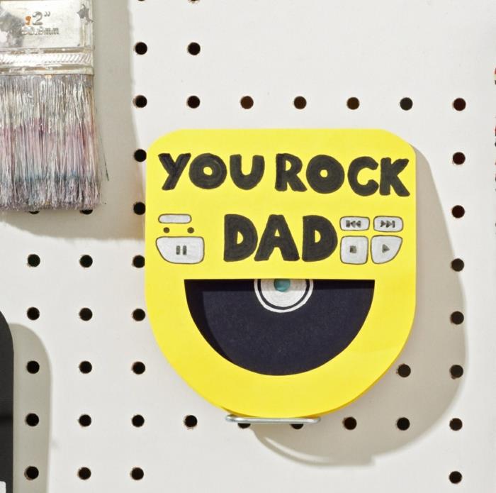 Rock oče darilo očetov dan, da bi 2 leti, preprosto oče darila ideja za njegov rojstni dan z magnetom