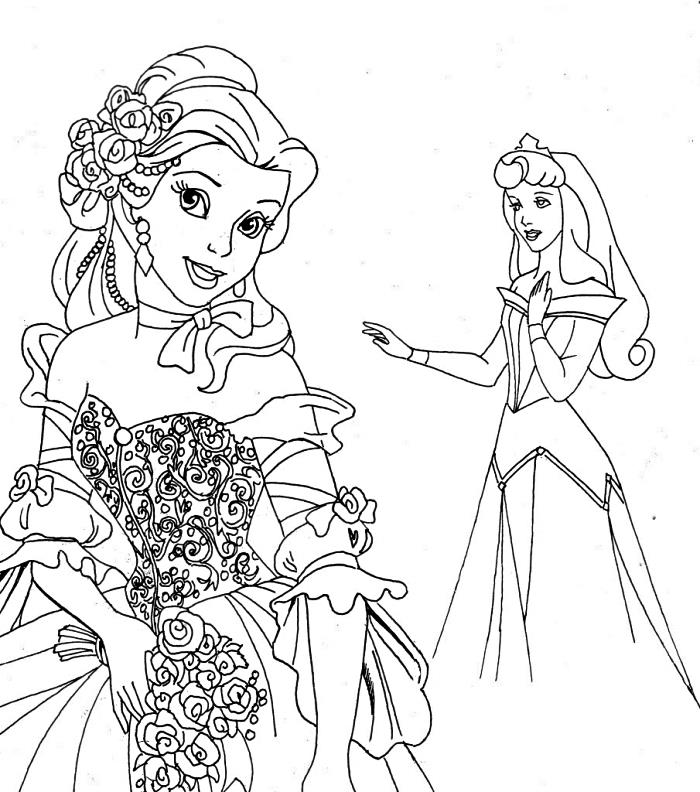 Disnejaus princesės spalvinimo puslapiai nemokamai spausdinami Disnejaus princesės dažymo puslapiai