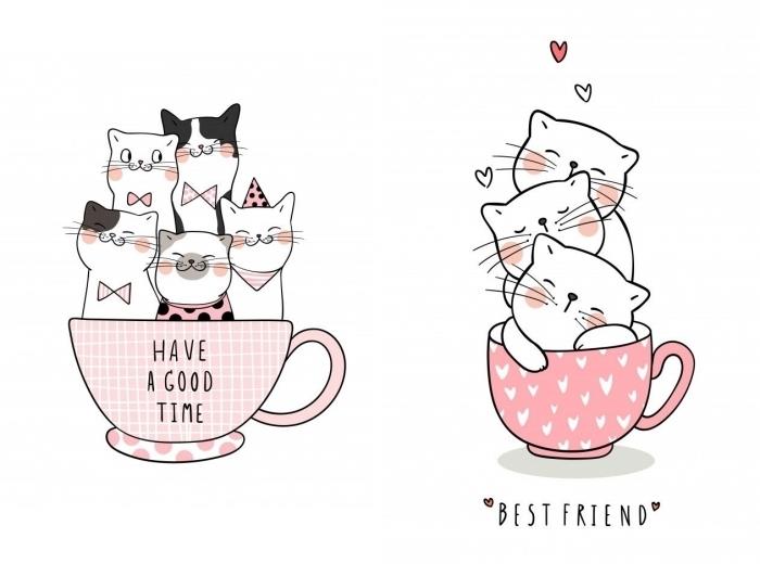 yapımı kolay sevimli kedi çizim fikirleri, mermi günlüğü için sevimli hayvan desenli tasarımlar