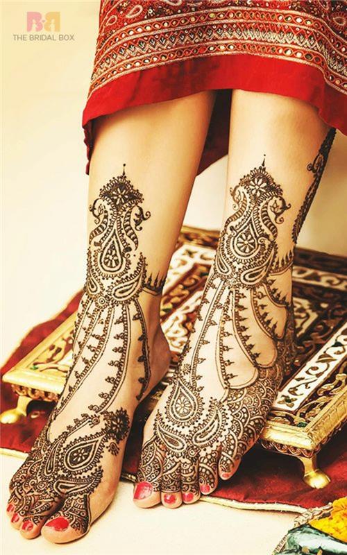 oblikovanje kane, indijska tetovaža neveste, simbolični okraski