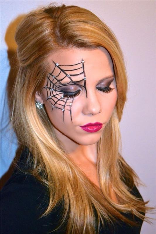 risanje na ženski obraz halloween party kostum hišna ličila pajek lahek obraz z nalepkami za eyeliner okrasnih