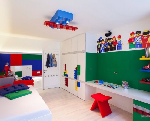 Design Lego nella stanza dei bambini
