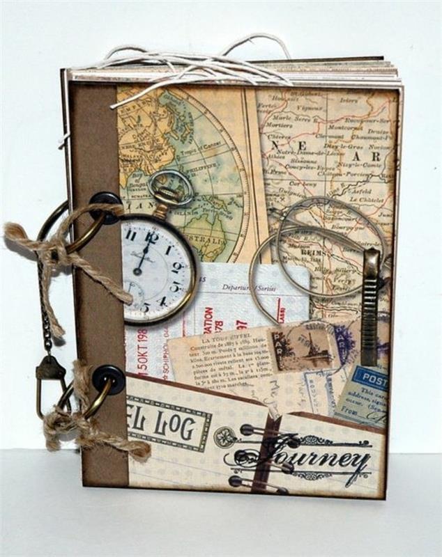 diario-di-viaggio-copertina-rigida-idea-decorazione-ritagli-giornale-stile-vintage-vecchio-antico