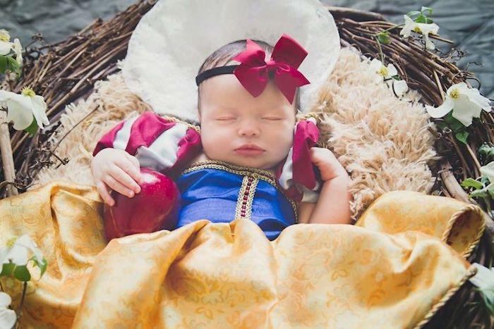 Pamuk Prenses Disney Gibi Giyinmiş Bebek, Bebek Cadılar Bayramı Kostümü, Cadılar Bayramı Partisi Kostümü