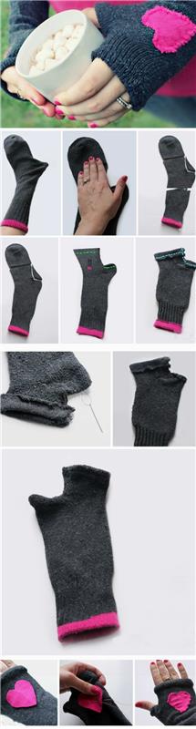 kışlık eldiven nasıl yapılır, kış manuel etkinliği, çoraplı kışlık moda aksesuarı nasıl yapılır öğretici