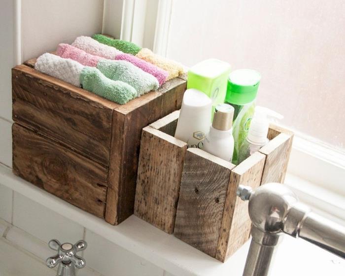 „pasidaryk pats“ medinės lentos vonios laikymo dėžutės organizatoriaus produktai dušo rankšluosčiai vonia