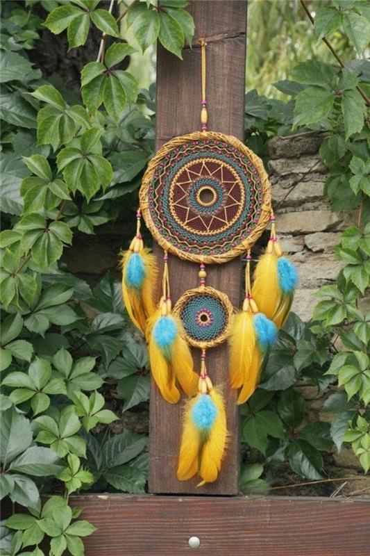 tehnični macrame, diy macrame, dekoracija za vrt, lovilec sanj v slogu boho