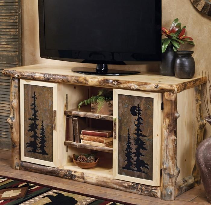 diy-rustic-tv-stojalo in-izredno elegantna-briljantna-ideja-za-pohištvo iz palet