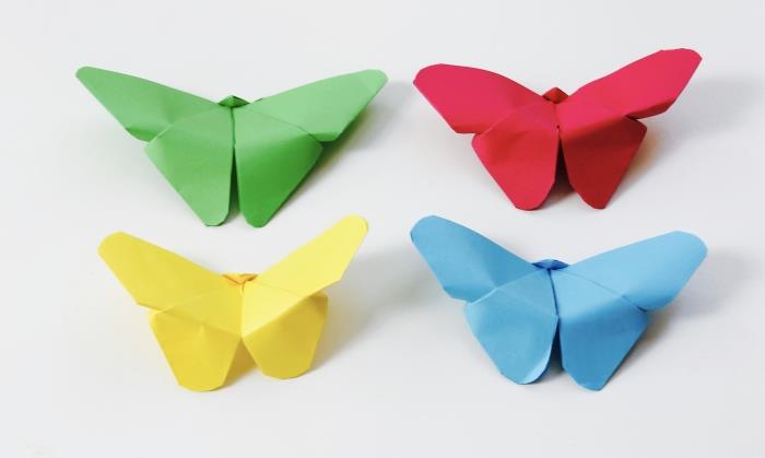 scrapbooking kağıdı ile yapımı kolay kelebek modelleri, kolay ve düşük bütçeli anaokulu manuel aktivite fikri
