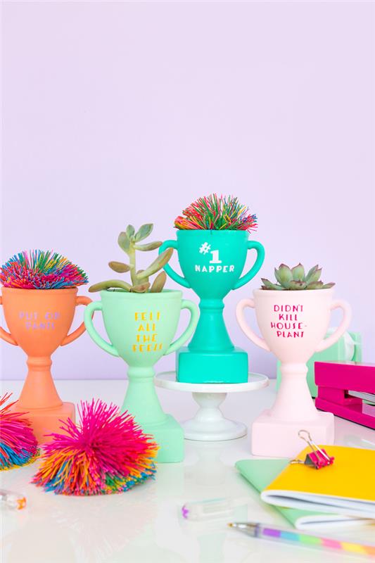 Dekorativni predmeti »naredi sam«, darilo za najboljšega prijatelja, ročno izdelan model trofejne vaze