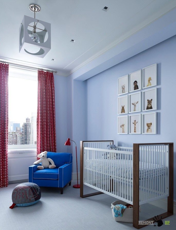 Quarto infantil em tons de azul