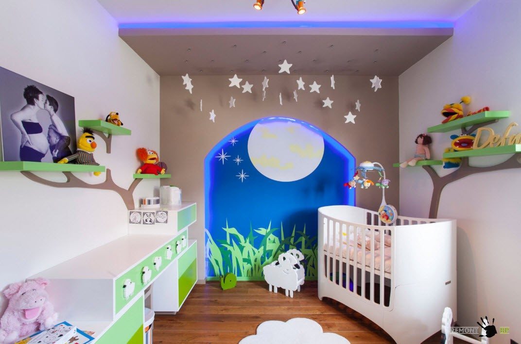 Design luminoso per la cameretta del bambino