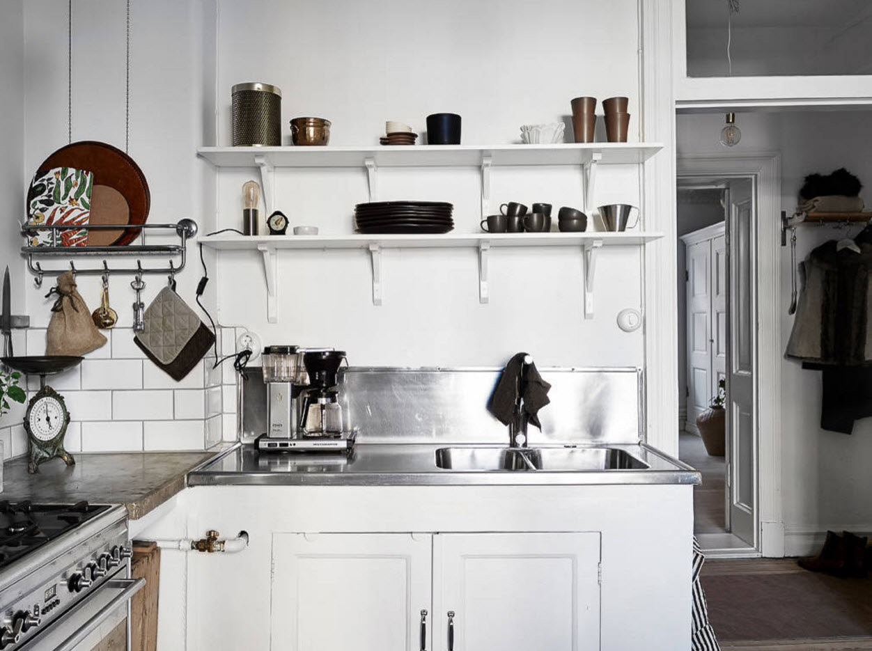 Fondo blanco como la nieve para la cocina