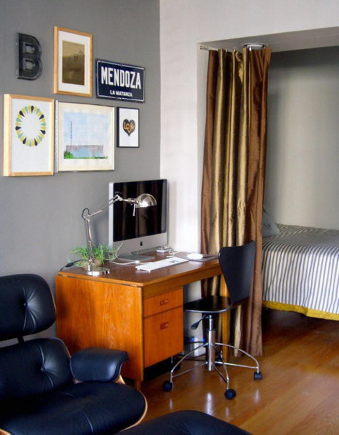 Zoneamento do quarto com cortina