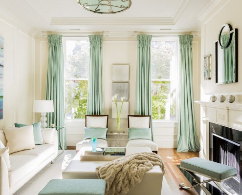 Cortinas com cores harmoniosas