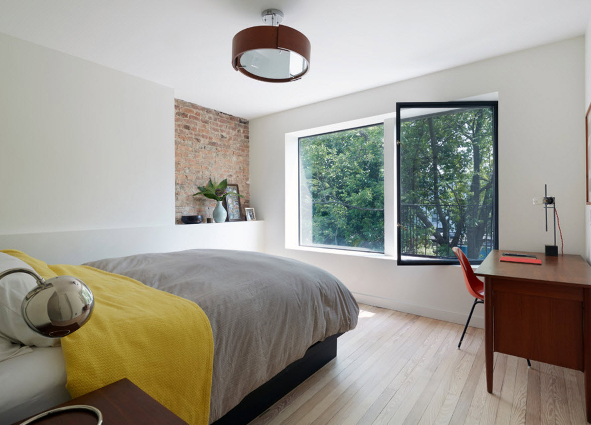 Diseño de dormitorio lacónico