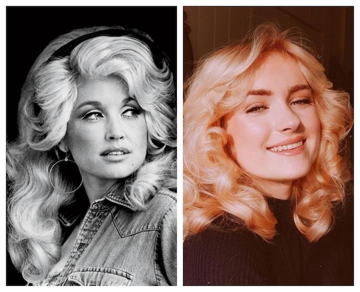 dolly parton z velikimi blond lasmi na straneh