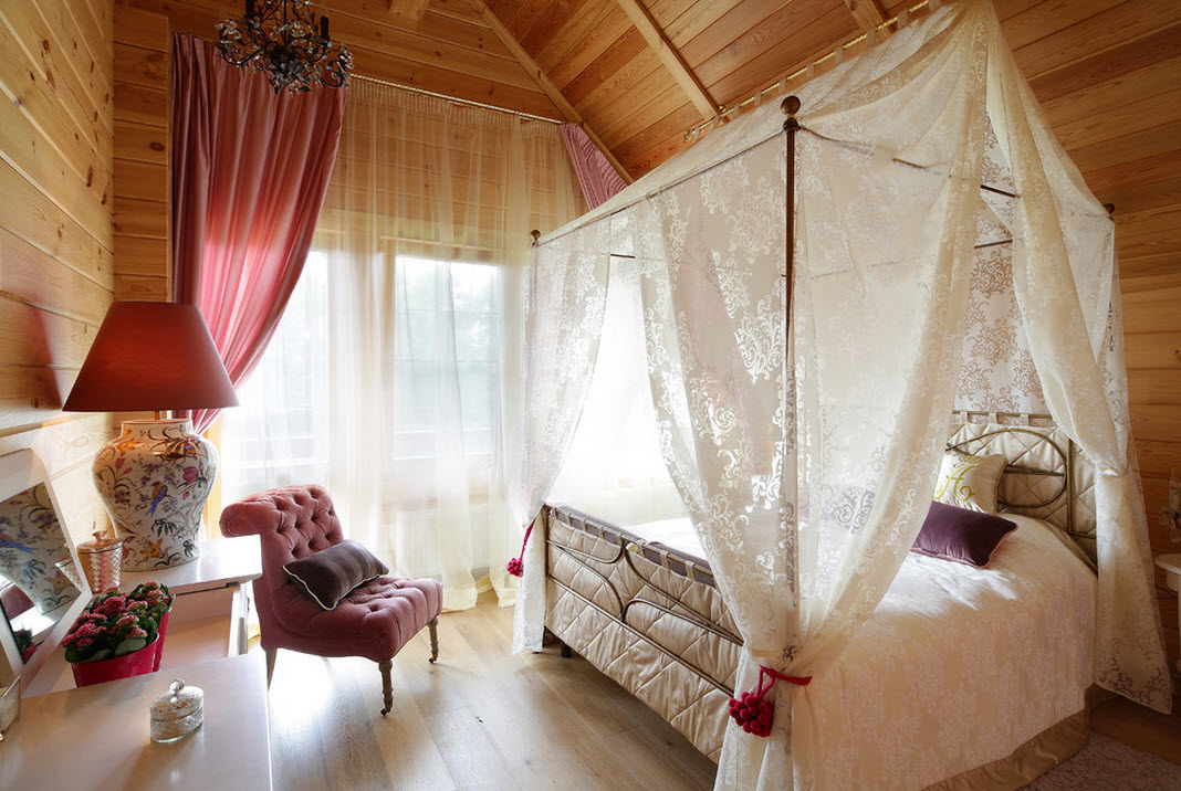 Dormitorio en estilo romántico