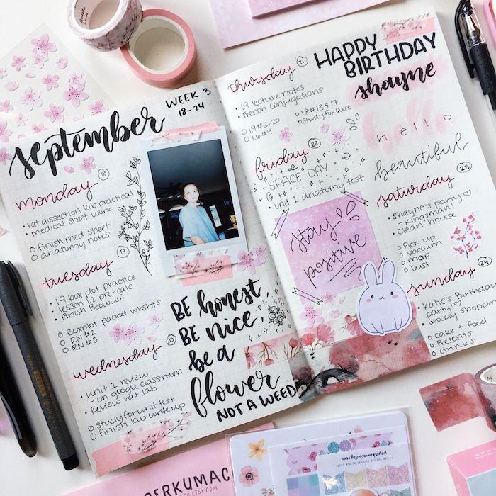 günlüğünüzü, haftalık planlayıcınızı, çizimlerinizi, notlarınızı, washi kasetinizi, fotoğrafınızı, kaligrafik mektuplarınızı oluşturmak için scrapbooking tekniği