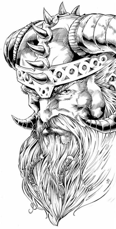 Vikingų scenarijų tatuiruotė vikingų simbolių tatuiruotės idėja