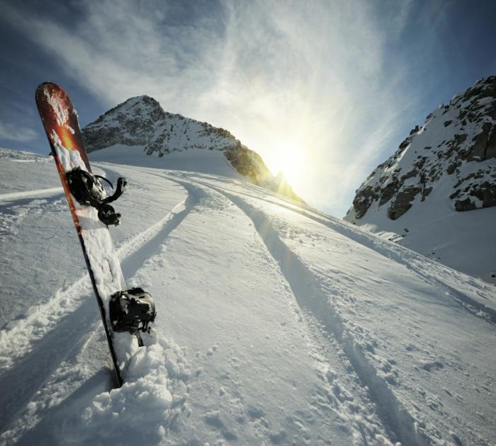 kar yağışı-güzel-foto-montaj-ve-kar-muhteşem-görünüm-dağ-snowboard