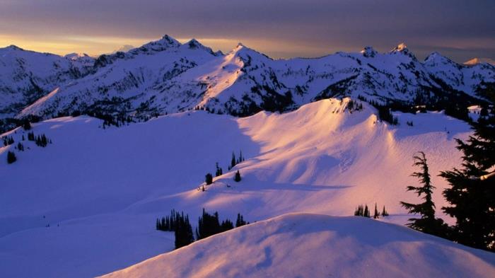 kar yağışı-pirenler-fantastik-görüntü-dağ-kar-güzellik