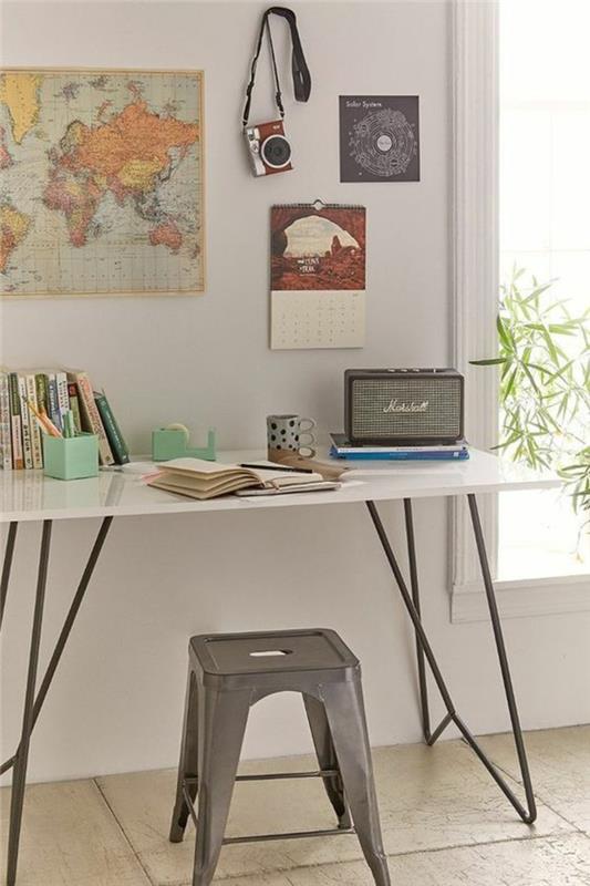 uzay-ofis-seyahat-deco-vintage-genç-yaratıcı-yatak odası