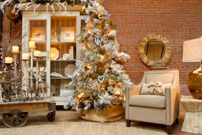 primer za najlepše božično drevo z umetnimi belimi vejami zvezda okras kroglice veje kmečke elegantne dekoracije