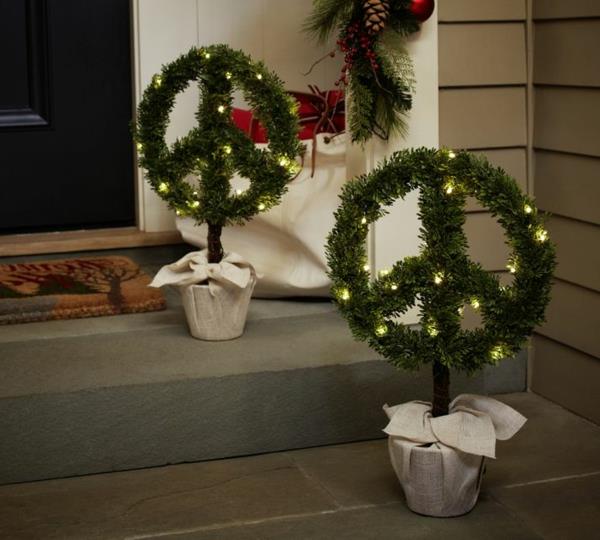 zunanji dizajn-edinstven-božič-zunanjost-dekoracija-ideje-z-super-mir-venec-topiarji-plus-lepe-led-luči-veselo-praznično-zunanji-božični okraski-spremenjena velikost