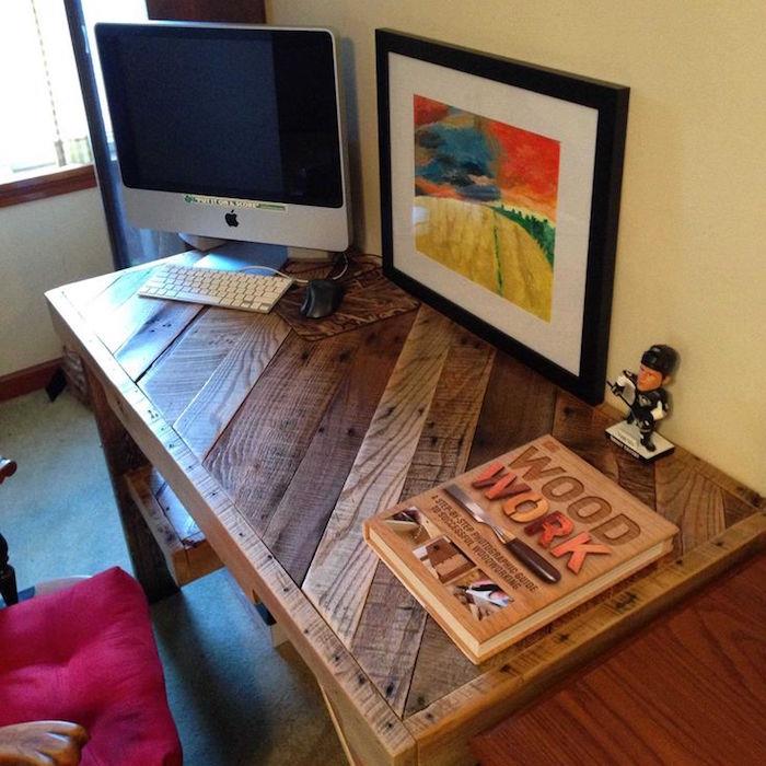 naredite idejo lesene mize za palete