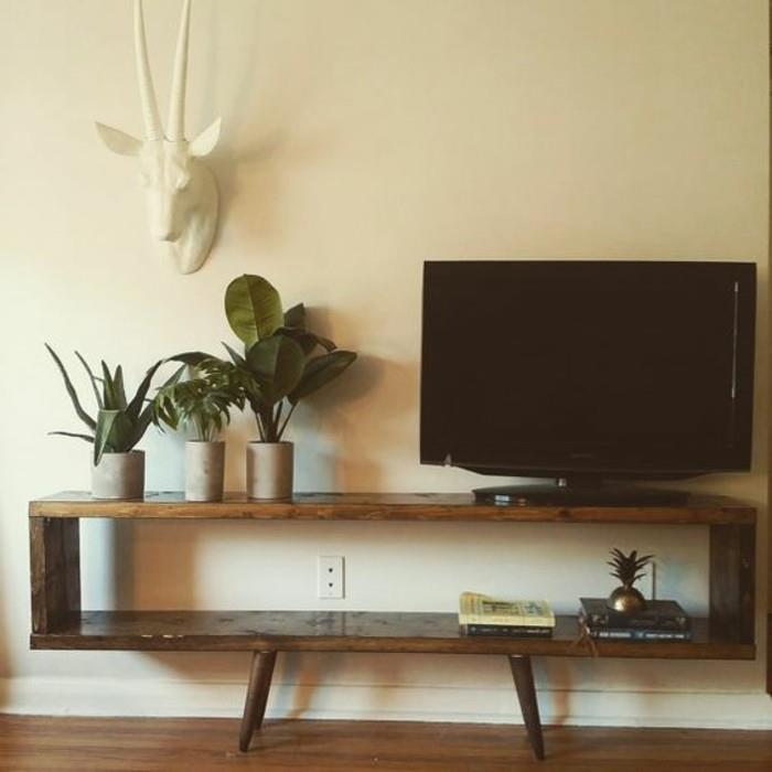 make-a-tv-omarica-les-rjava-minimalistično-pohištvo