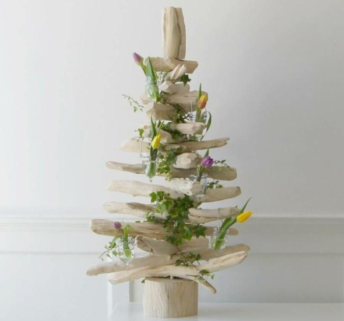 ahşap-yüzer-açık-çiçek-dekorasyon-çok-estetik-fikir-bir-Noel-ağacı-yap-