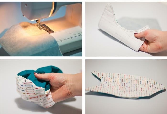 zarf nasıl yapılır, kolay zarf yapmak için iki parça kumaş nasıl dikilir