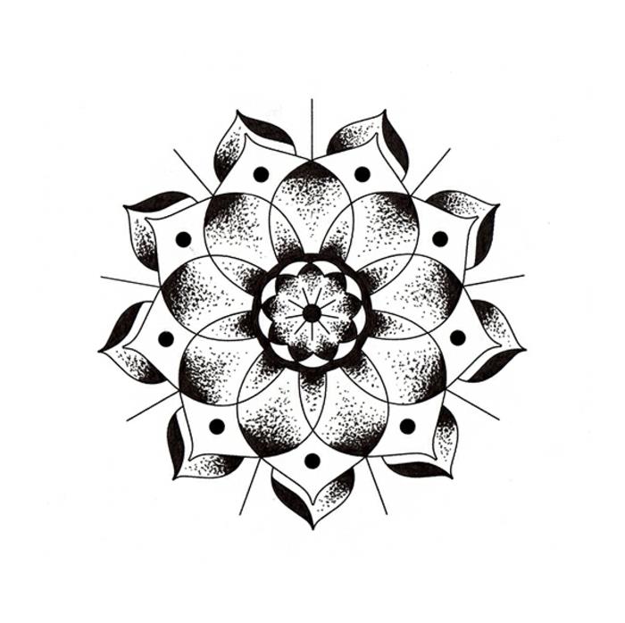 Doğrusal görünüş geometrisi çizim geometrik şekiller çiçek