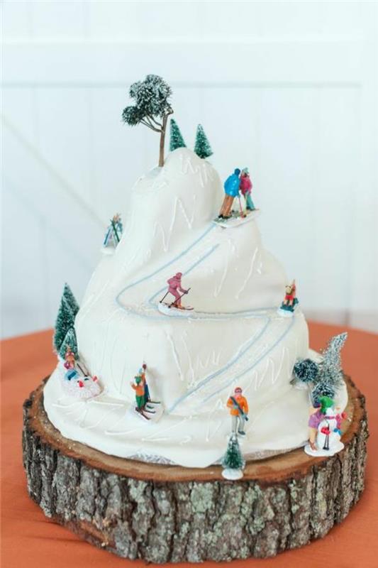 Yetişkinler için doğum günü tatlısı orijinal doğum günü pastası kayak