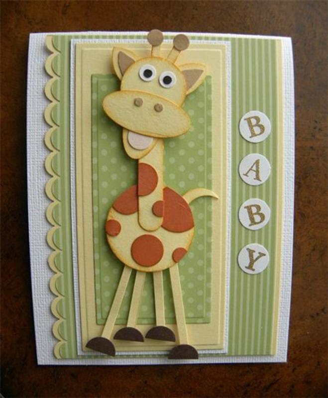 napoved rojstva, smešna žirafa izrezana, da oznani rojstvo