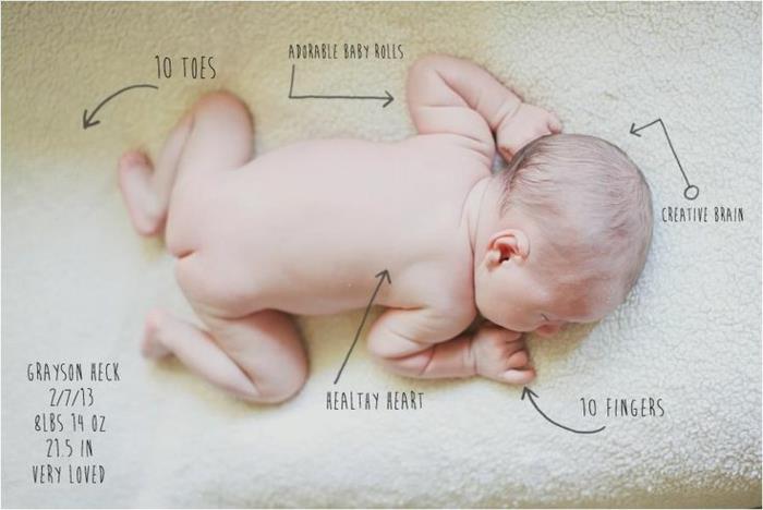 poceni napoved rojstva, fotografija in besedilo, napoved za novorojenčka