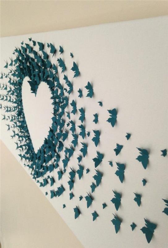 Dekorazioni da parete, origami di carta, farfalle di carta
