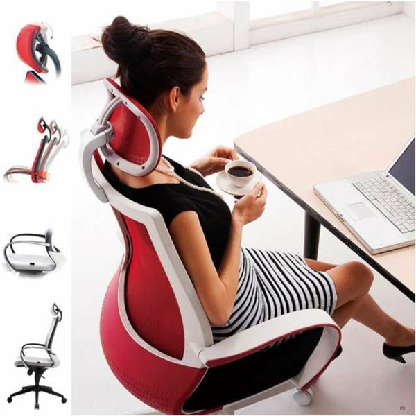 ergonomiška-biuro kėdė-ouge-et-blanc