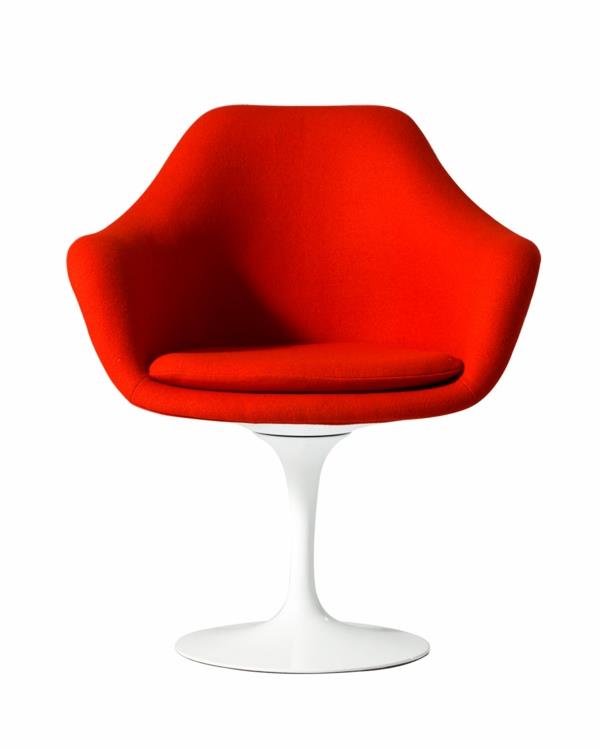 dizainas-fotelis-raudonas-tulpinis-veltinis-dengimas