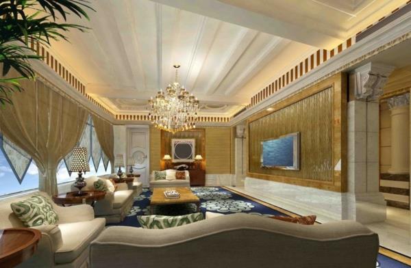 spuščeni strop v beli luksuzna notranjost