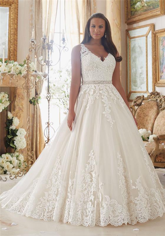 Vestuvinė suknelė nėrinių princesės suknelė vestuvėms pigi moteris balta suknelė pelėda vestuvių nuotrauka